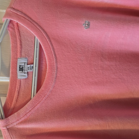 JUICY COUTURE WOMEN'S JUNIOR PINK LONG SLEEVE VELVETEEN PULLOVER CREWNECK XXL - Picture 3 of 16
